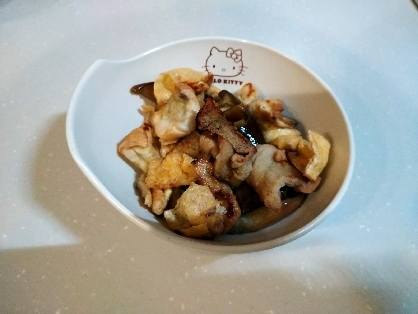 レンジで簡単♡なす1本♡なすと油揚げのポン酢和え