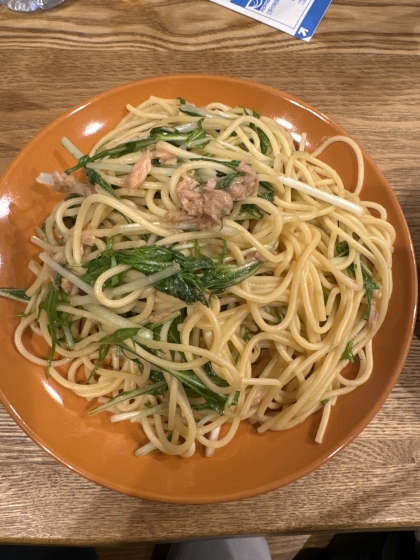 あえるだけ！水菜とツナのパスタ