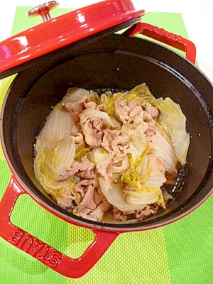 無水鍋で 野菜の旨味倍増 豚肉と白菜のうま煮 レシピ 作り方 By まめもにお 楽天レシピ