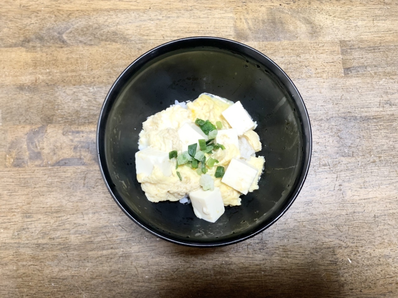 丼レシピ　豆腐の卵とじ丼