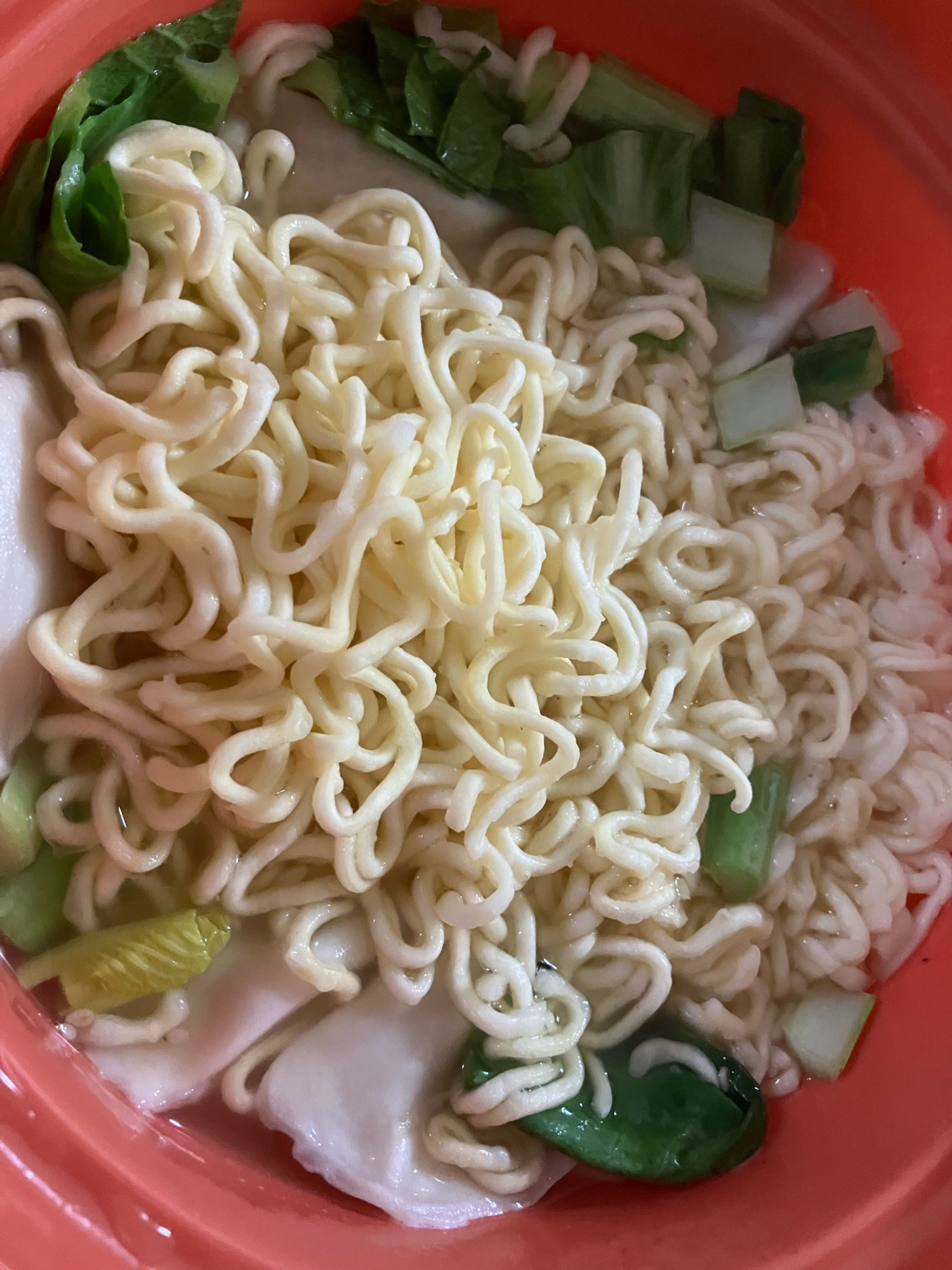 小松菜と水餃子ラーメン