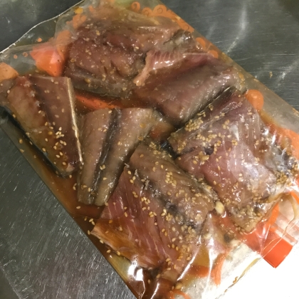 下味冷凍⭐真鯖のゴマダレ漬け