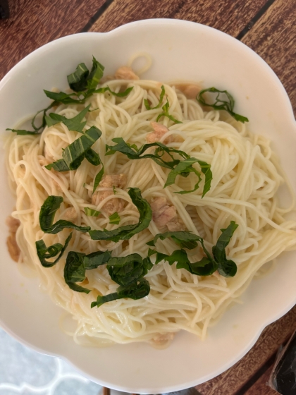 炒めないそうめんチャンプルー☆ツナ＆塩昆布