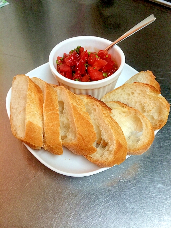 トマトと生パセリのブルスケッタ レシピ 作り方 By Madc Nemo 楽天レシピ