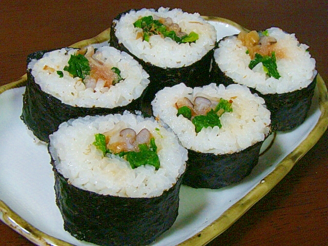トリ貝と明太子の巻き寿司♡