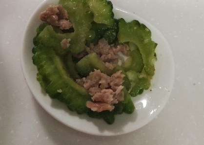 実家のゴーヤでみんちと炒め物、豆板醤が足りなかったですが(汗)みんちでゴーヤが食べやすくなり、とてもおいしかったです♥素敵なレシピ感謝です(⁠◕⁠ᴗ⁠◕⁠✿⁠)