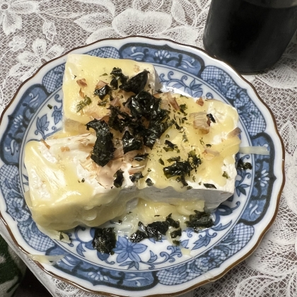 レンジで絶品！ふわとろ♪木綿豆腐のチーズおかか