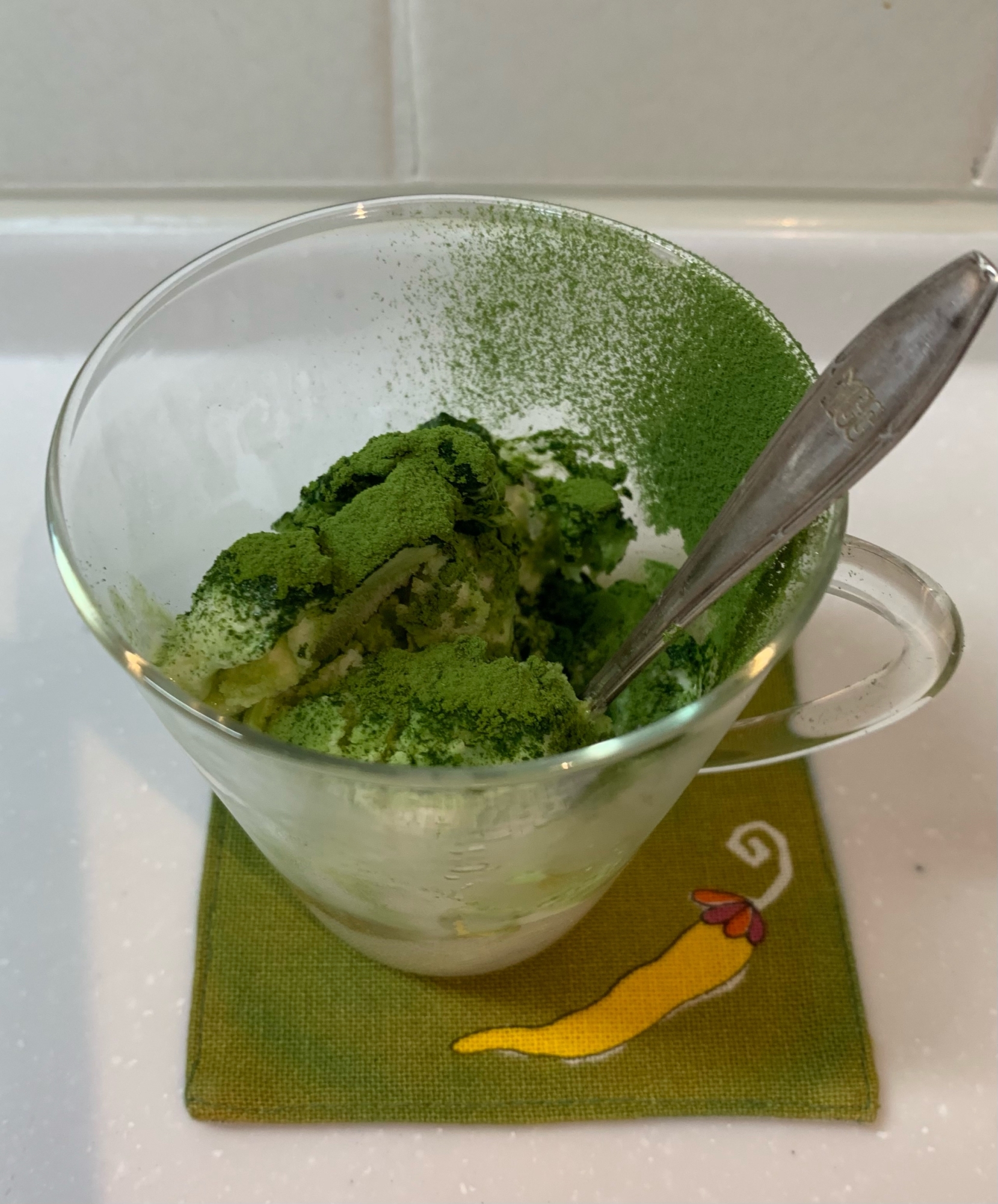 抹茶アイスのアレンジデザート