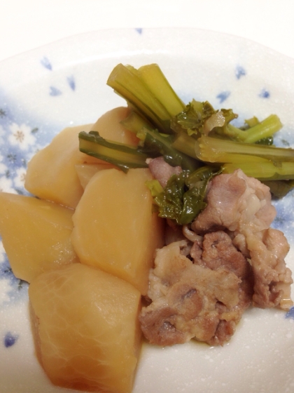 トロ2☆かぶの葉っぱまで使い切り！かぶと豚肉の煮物