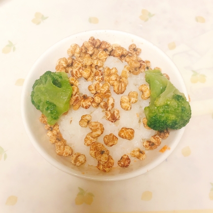 ブロッコリーそば粉入りおじや♪