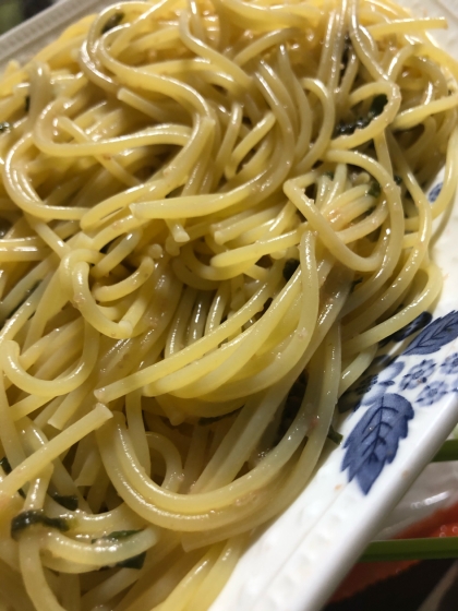 オリーブオイルと岩塩のパスタ