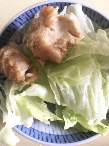 鶏皮☆鶏肉の皮とほうれん草のバターソテー