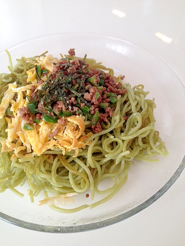 蒸し麺で作る瓦そば