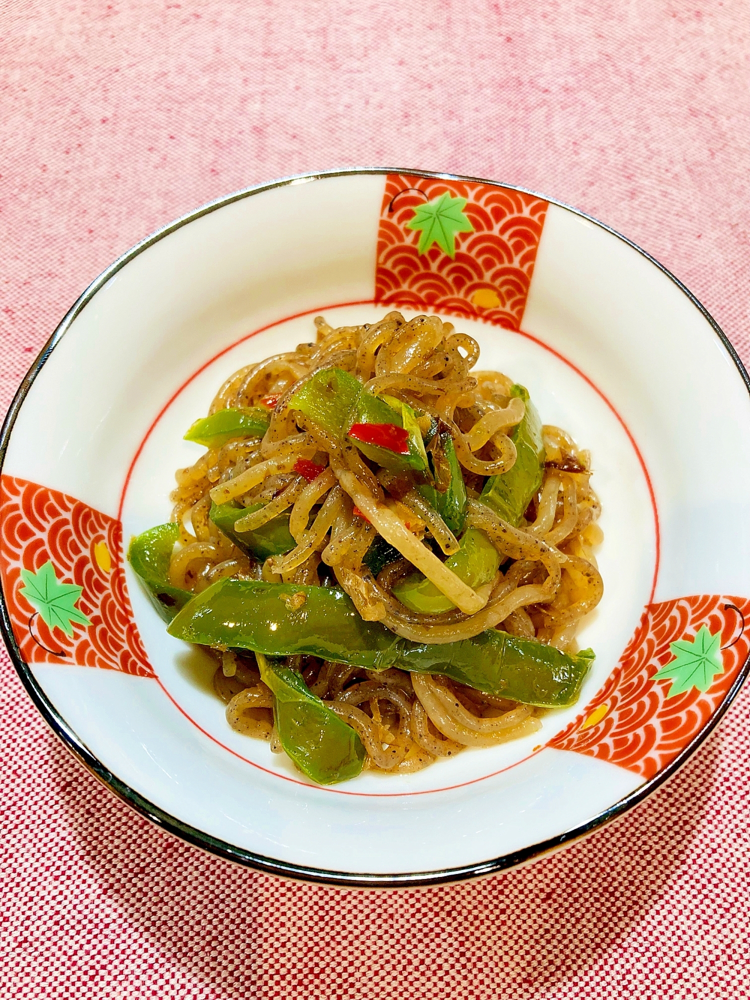 ♦️糸こんにゃくとピーマンのピリ辛出汁しょうゆ煮