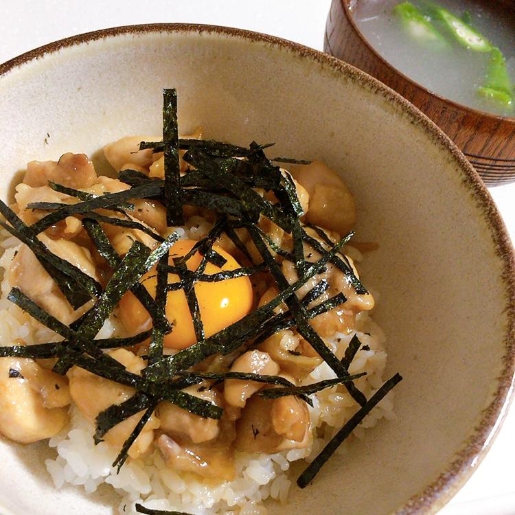 鶏もも肉の甘酢照り焼き丼★*。