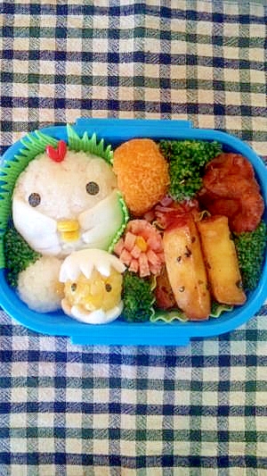 キャラ弁☆ニワトリ親子♪