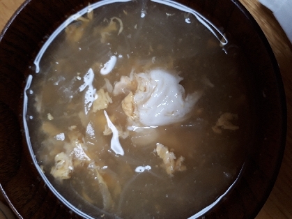 卵と玉ねぎの中華スープ