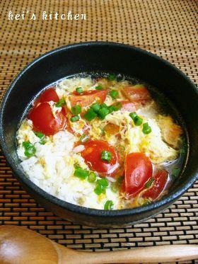 トマトと卵のスープご飯