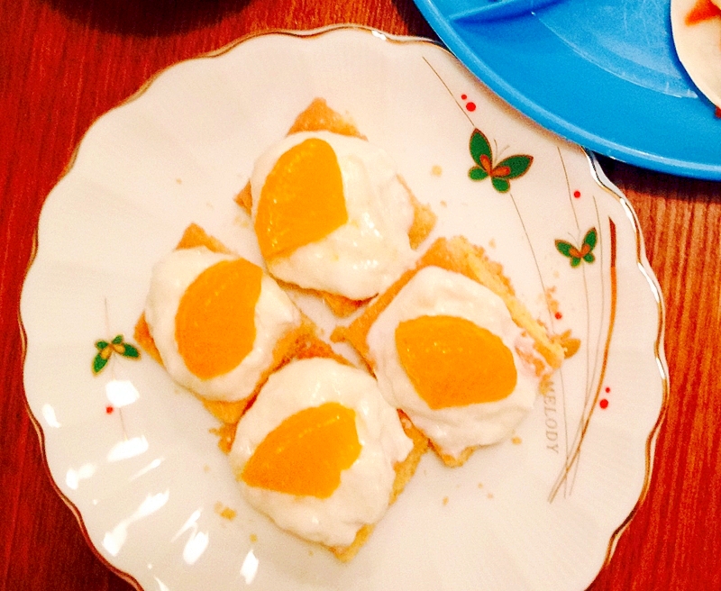 幼児食☆クリスマスケーキ風のビスケット