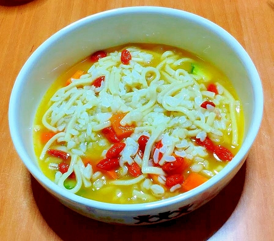 キャンベルチキンヌードルスープ缶を使った雑炊 レシピ・作り方 by