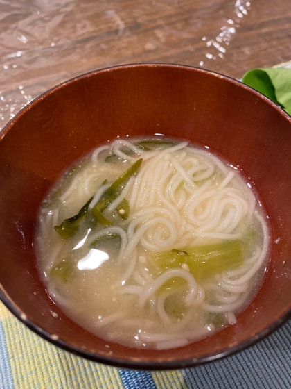 そうめんのお味噌汁