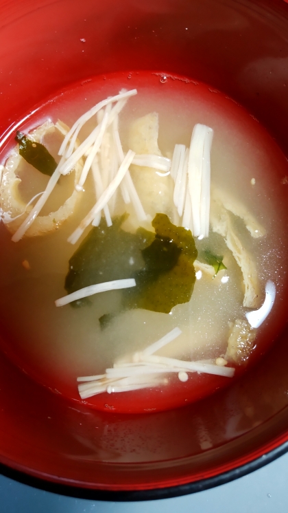 えのき玉ねぎお味噌汁
