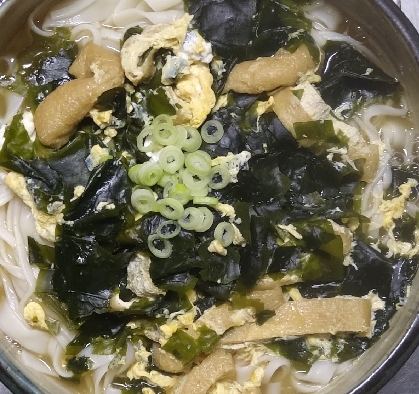 わかめの卵とじうどん