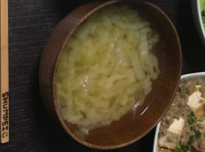 キャベツのシンプルな味噌汁