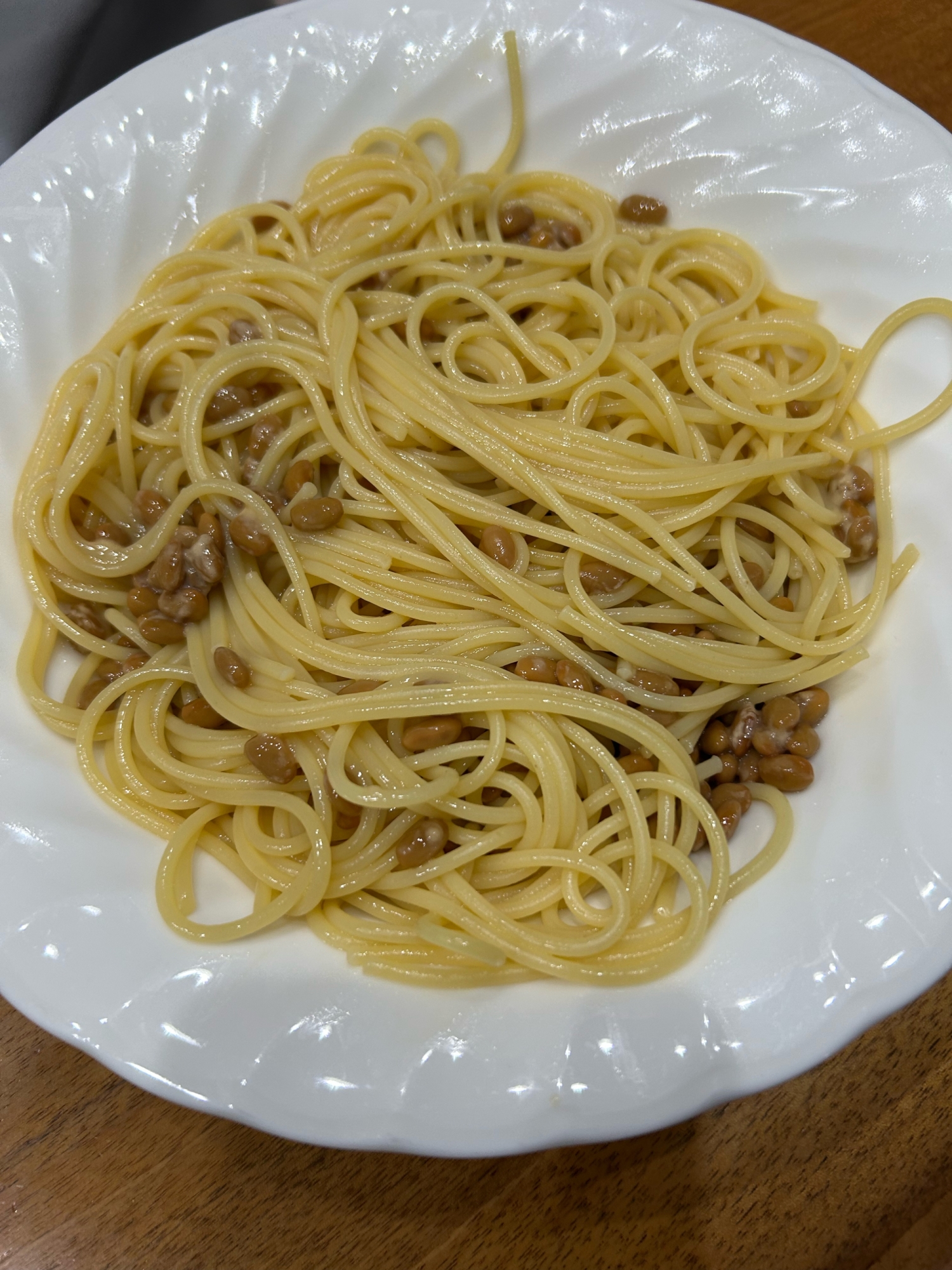 納豆のパスタ