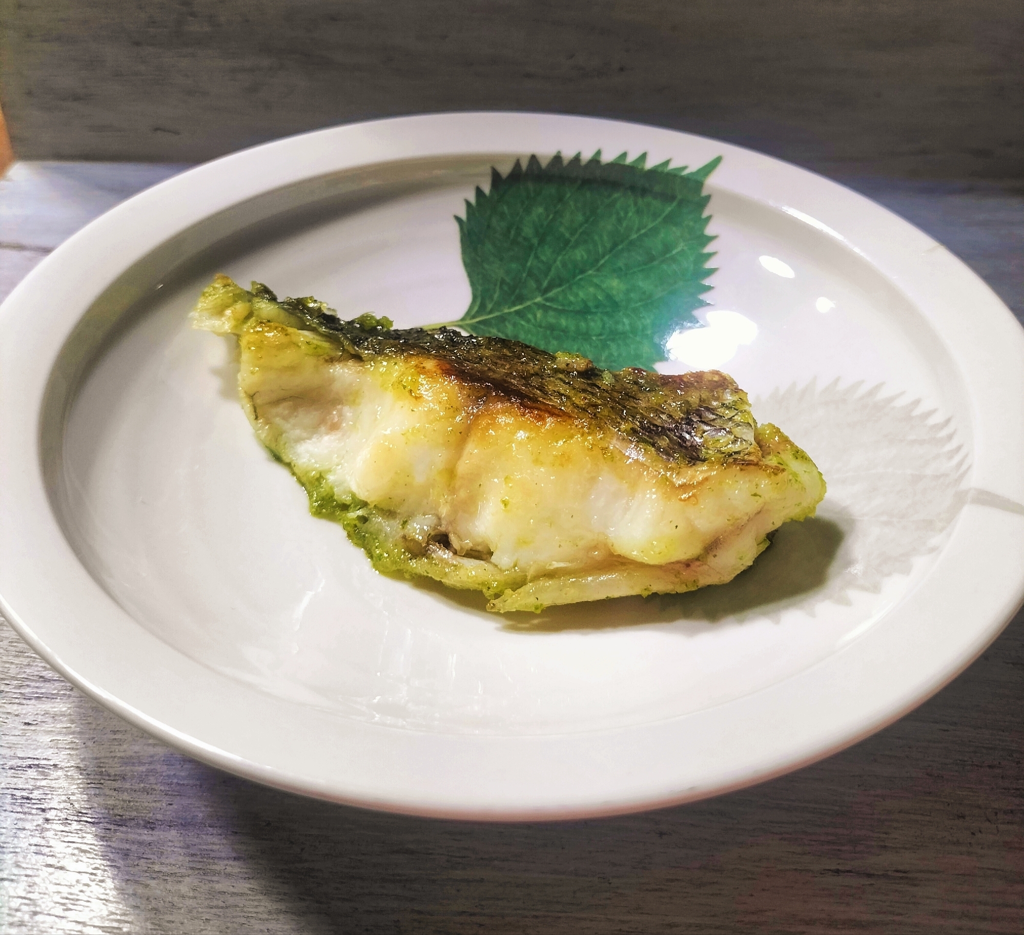 チヌのエスカルゴバター焼き
