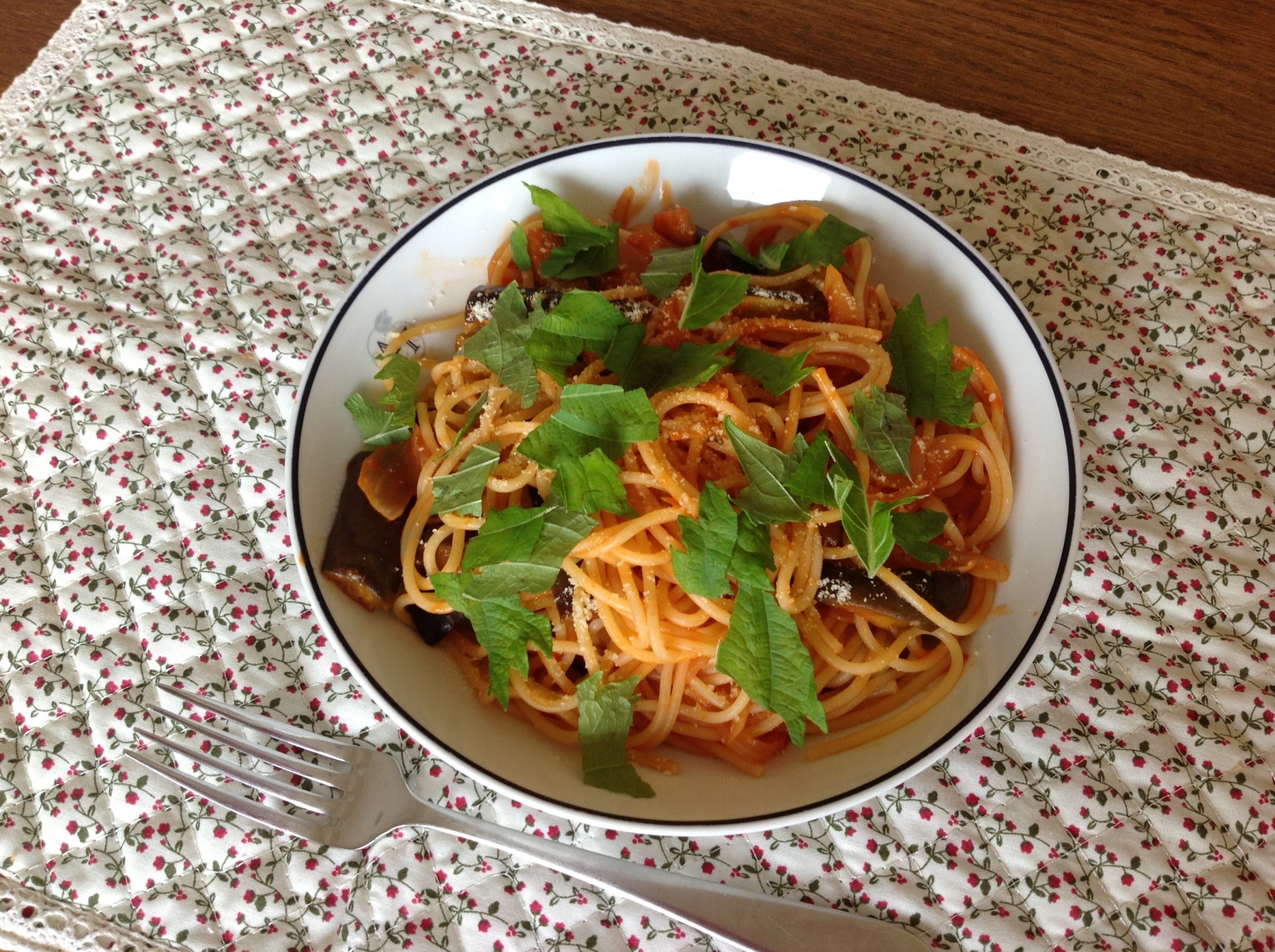 なすのトマトパスタ
