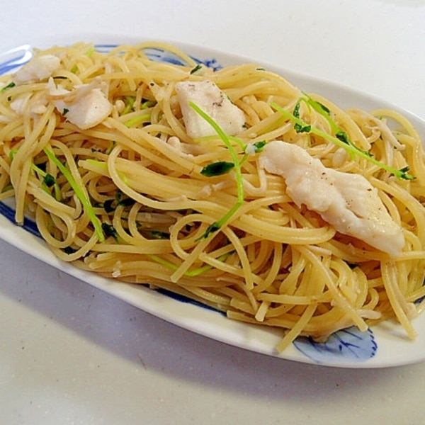 白だしで マトウ鯛とえのきと豆苗の和風パスタ レシピ 作り方 By ぷ みぃまま 楽天レシピ 白だしで マトウ鯛とえのきと豆苗の和風パスタ レシピ 作り方 By ぷ みぃまま 楽天レシピ