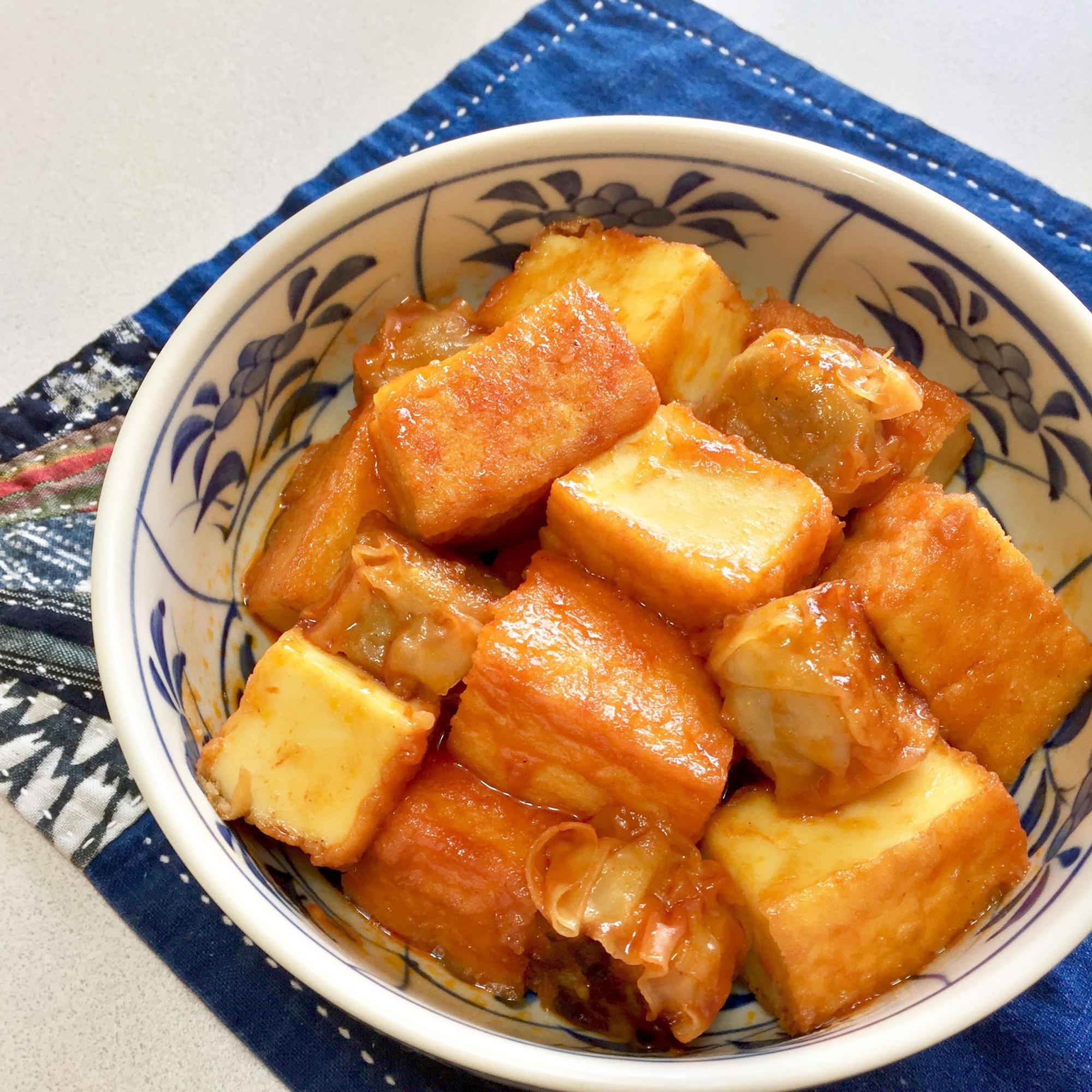 簡単！節約！時短！酢豚風味の焼売と厚揚げの炒め物