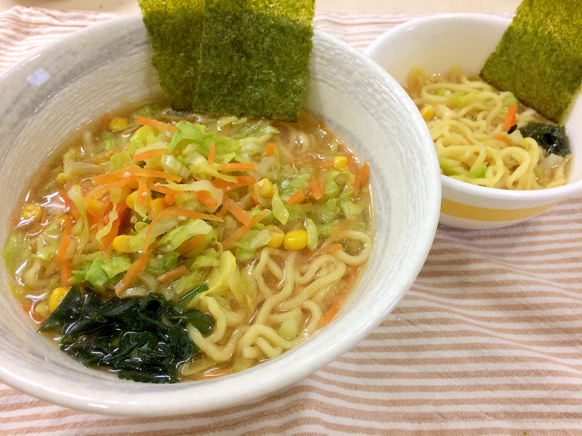 子どもと一緒に食べる★野菜たっぷり味噌ラーメン