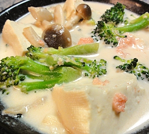 豆腐野菜のタラコミルク煮