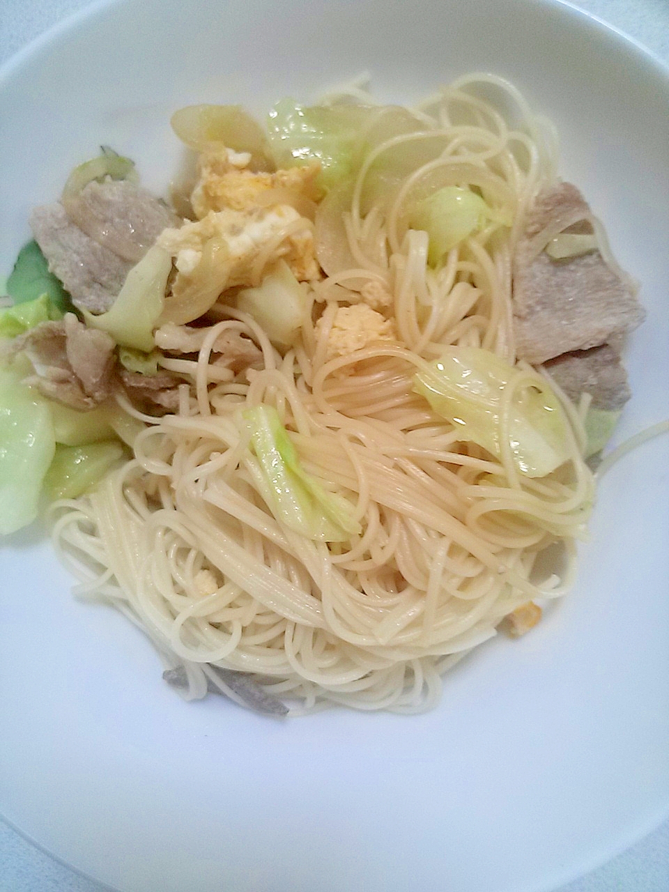 素麺☆肉野菜炒め