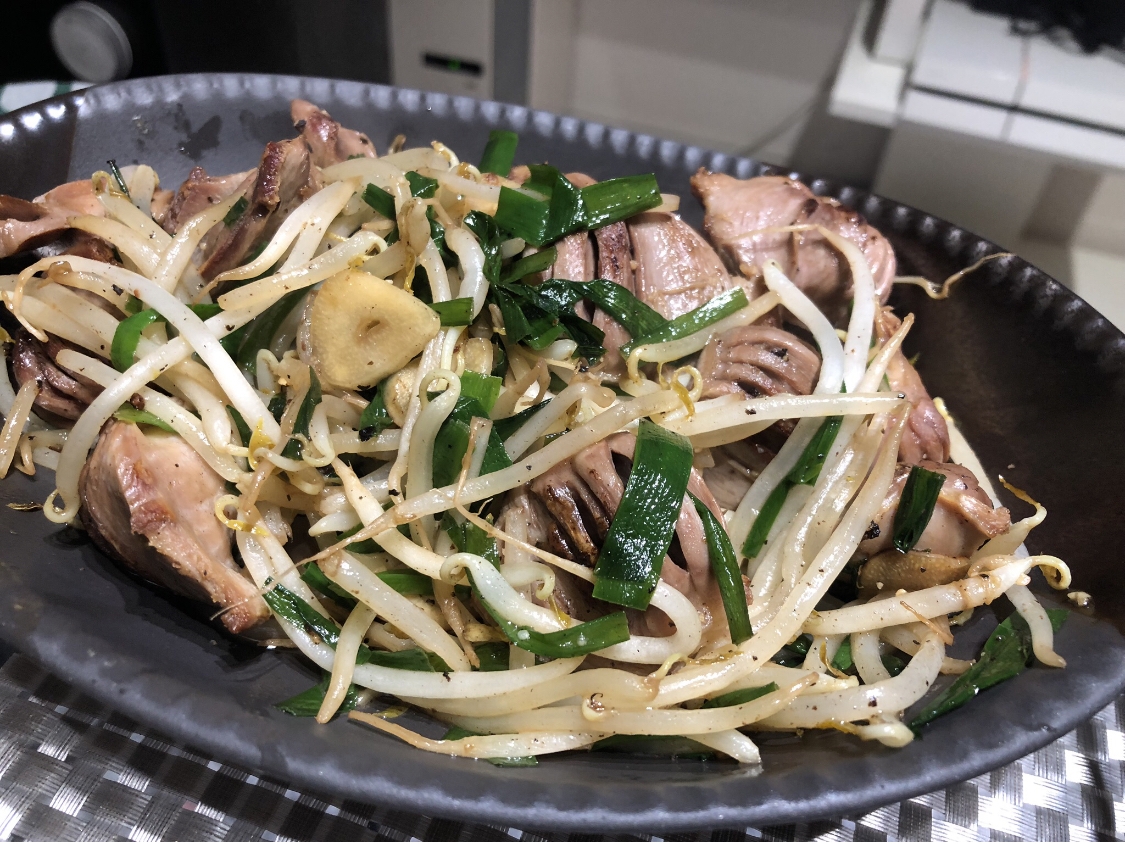 やみつき 砂肝ニラもやし炒め 超簡単 レシピ 作り方 By Emimann 楽天レシピ