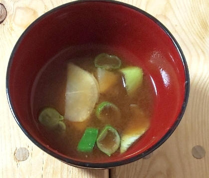 下仁田ネギ&大根の味噌汁