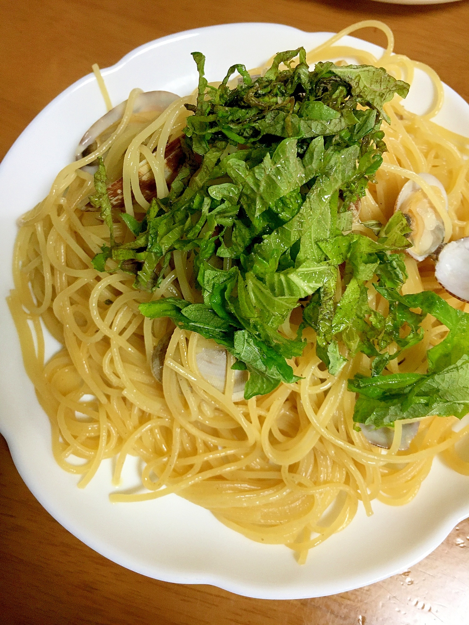 あさりとしその和風パスタ レシピ・作り方 by toku-jiro-0707 - 楽天レシピ