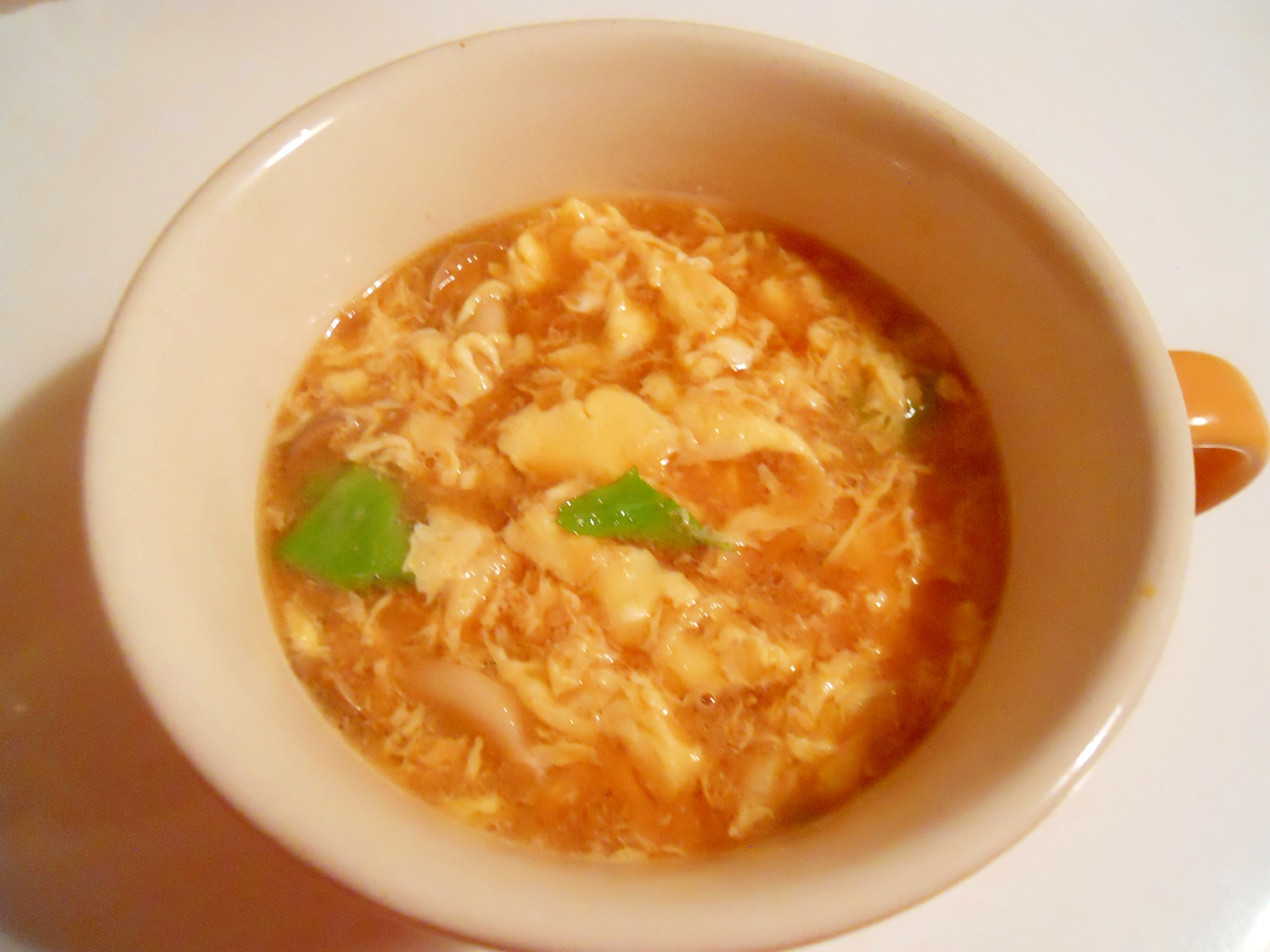 青梗菜＆たまご＆しめじ　味噌風味の中華スープ