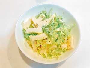 栄養満載☆千切キャベツと高野豆腐のガーリックサラダ