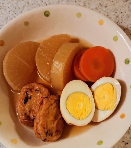 大根と人参とちくわとゆで卵の煮物