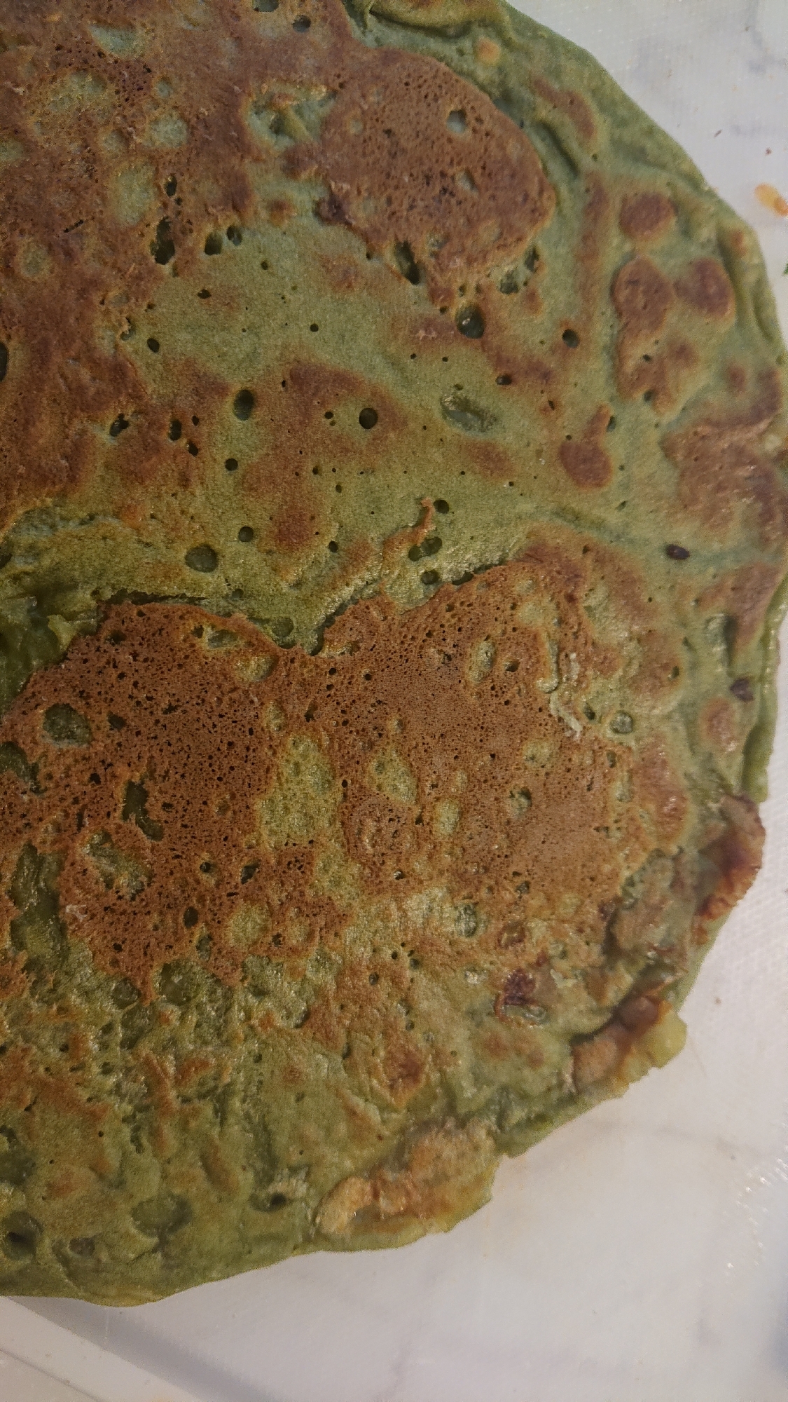 抹茶と青汁のホットケーキ