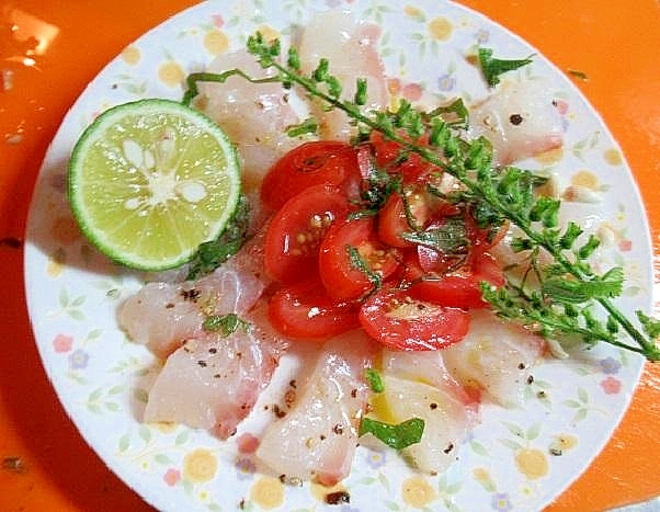 鯛のカルパッチョ~♪