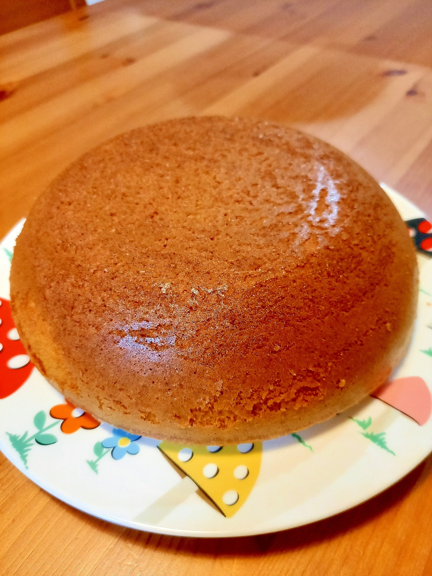 炊飯器で生クリームラム酒ケーキ