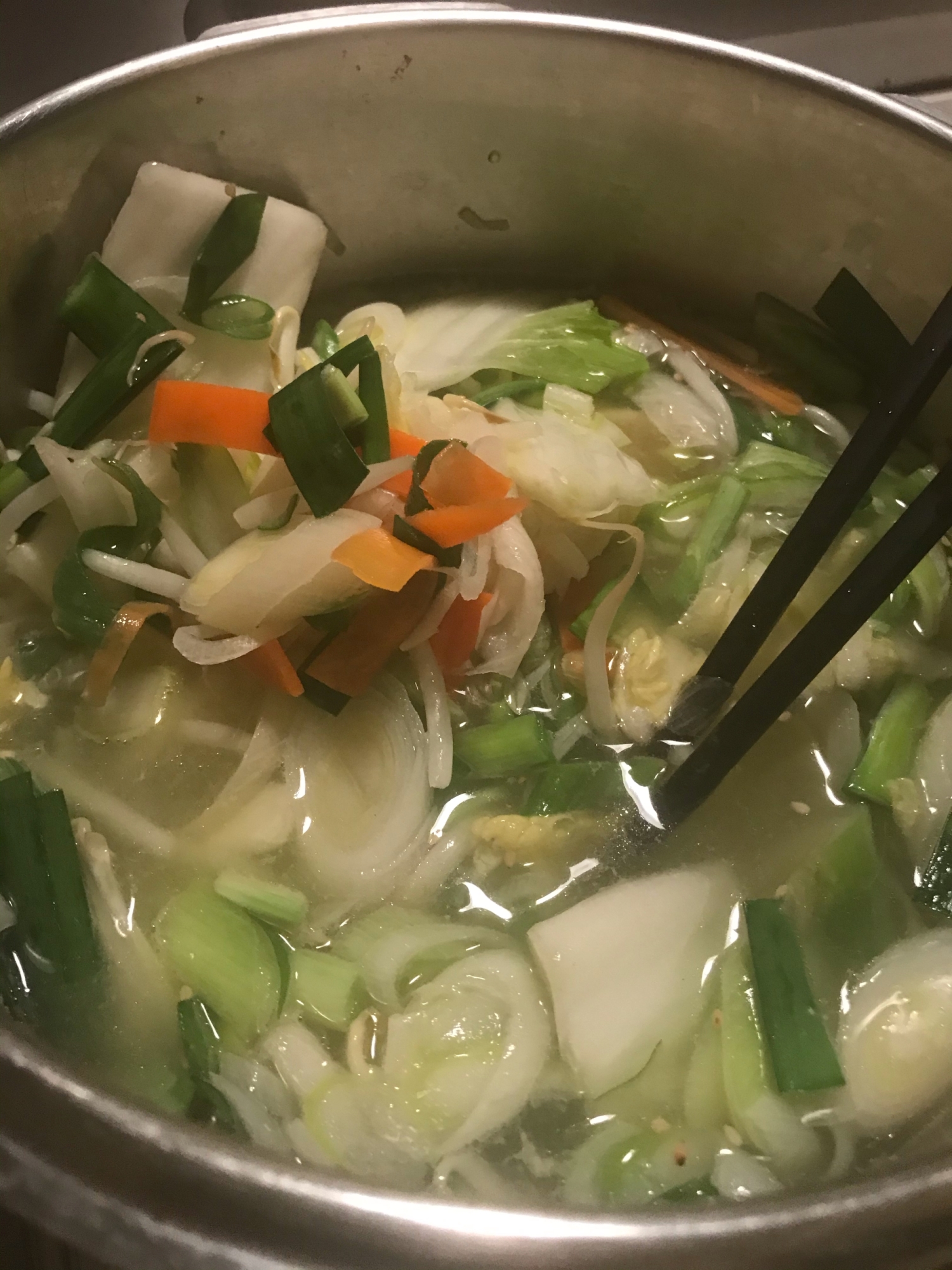 具たくさん　作り置き　野菜スープ