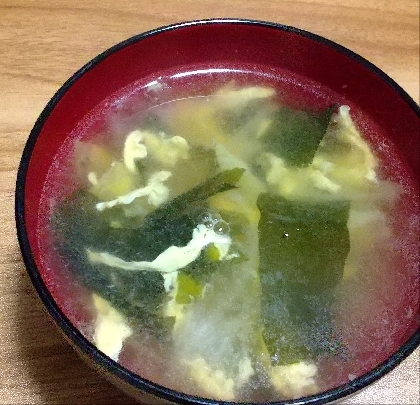 白菜と卵のあっさり中華スープ