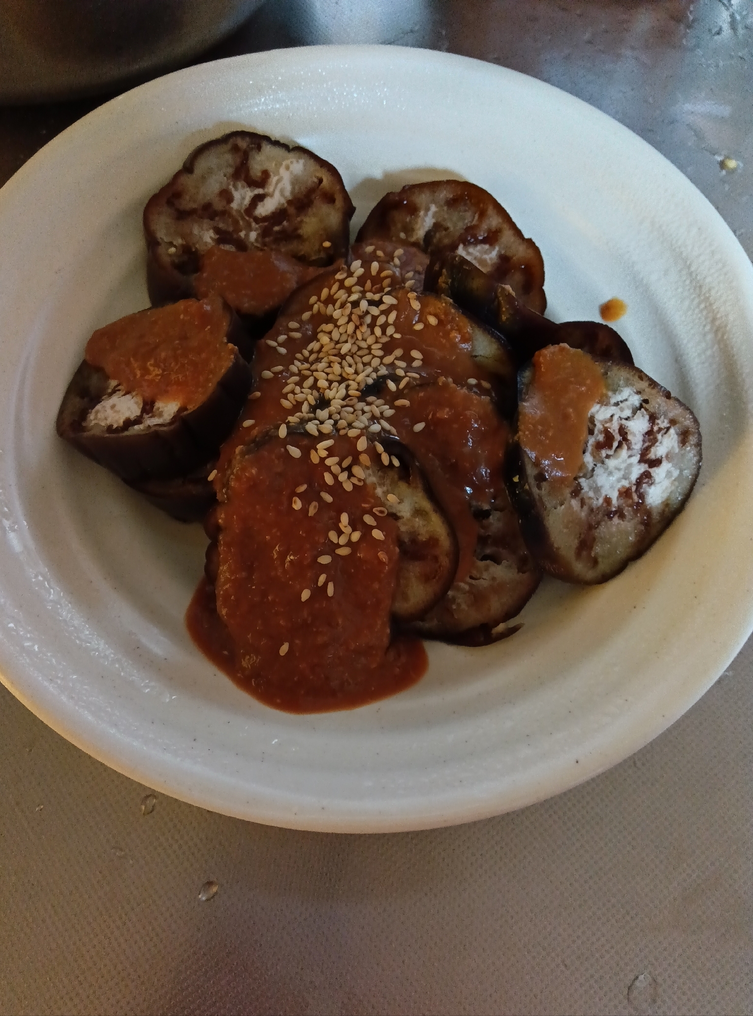 レンジナスの味噌ダレ