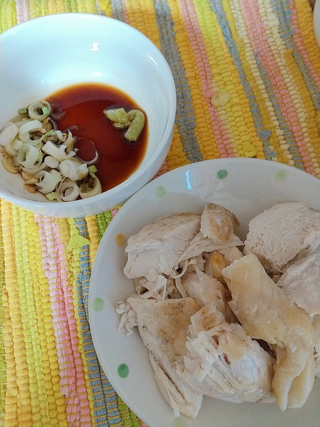 鶏胸肉のオーブン焼き*わさび醤油ダレ