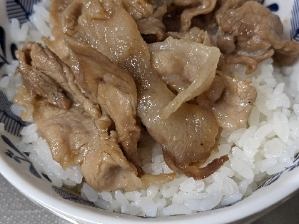 豚肉だけで美味しい豚丼